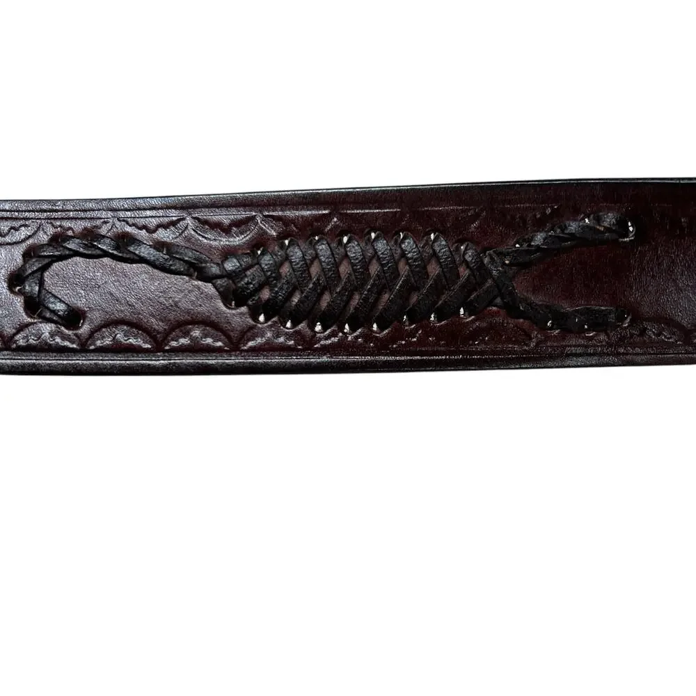 Mexican Scorpion Alacran Charro Cowboy Belt Buckle Leather Braided Made n Mexico - Picture 8 of 9
